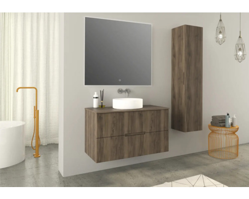 Jungborn QUATTRO/SEDICI hoge kast, BxHxD 35 x 160 x 35 cm, frontkleur: mat notenhout, 55710