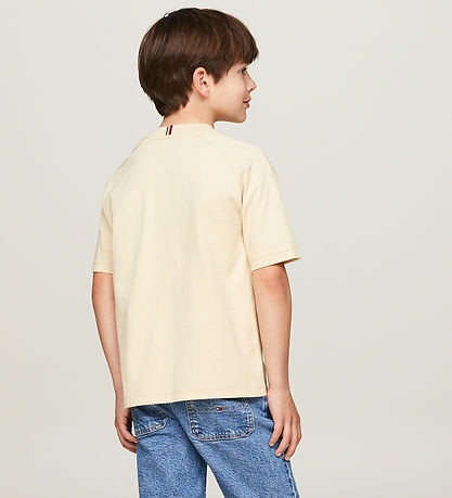 Tommy Hilfiger T-shirt - Varsity Embroidery - Country Ivory