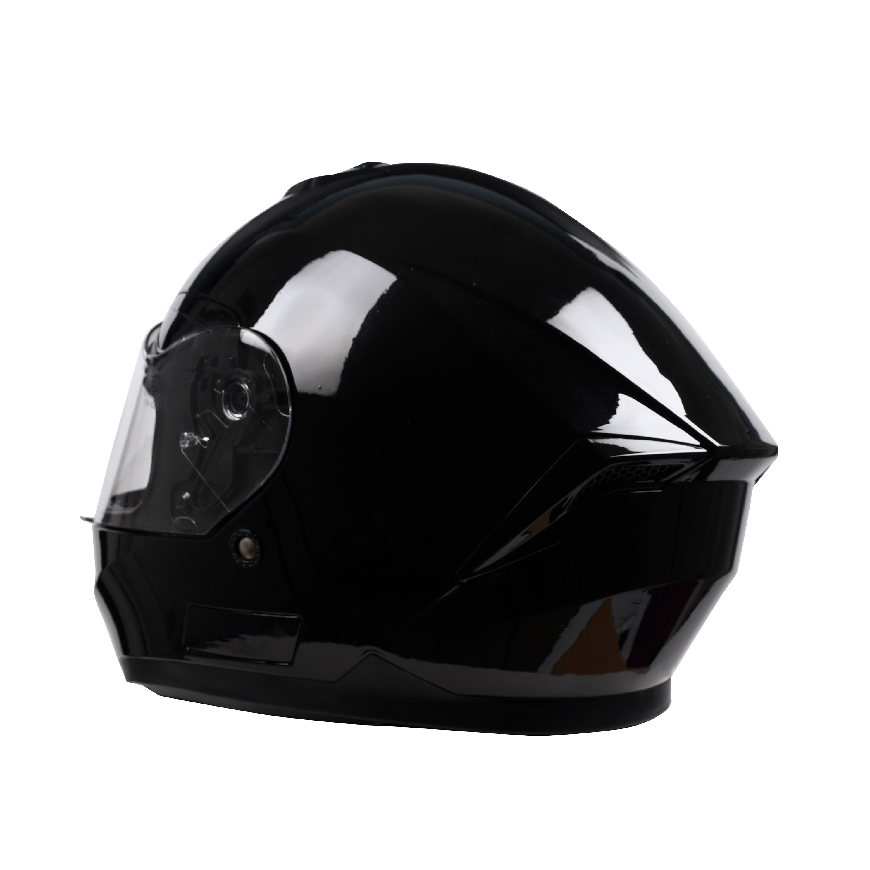 Motorrad Integralhelm Einzelvisier schwarz Grösse 59/60