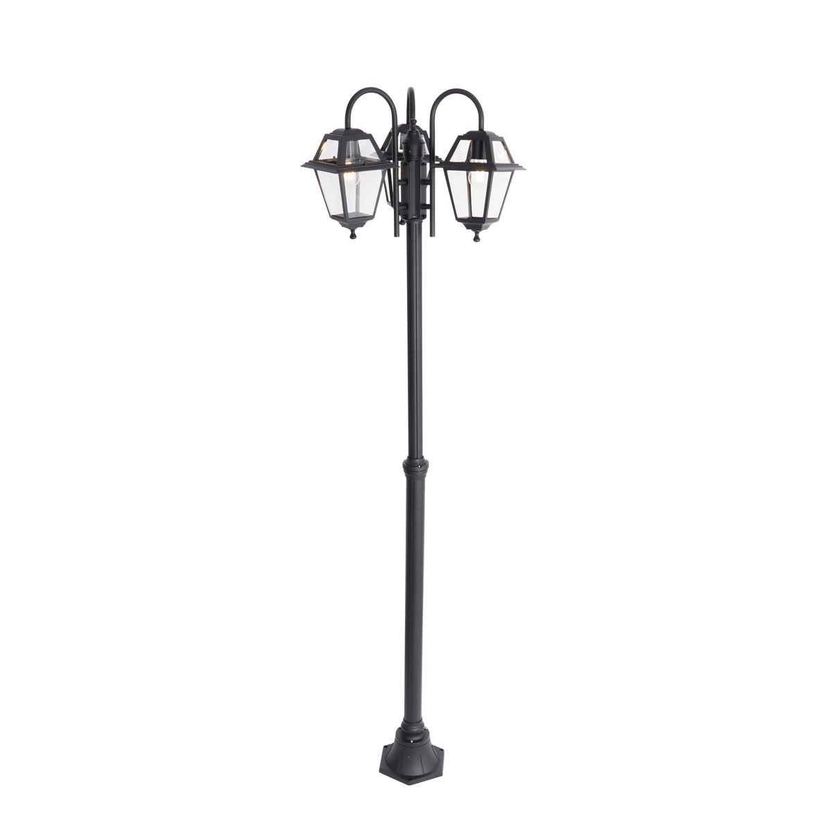 Klassieke buiten lantaarn zwart 235 cm 3-lichts IP44 - Berta