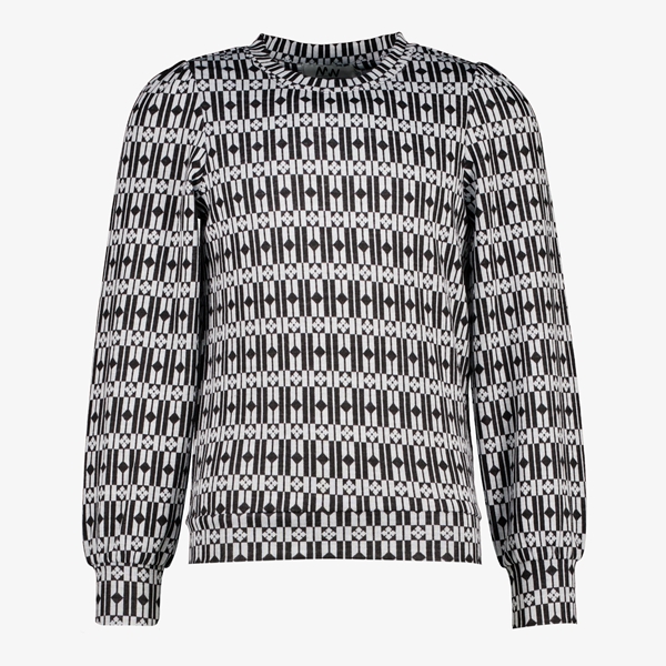 MyWay meisjes trui met print zwart/wit