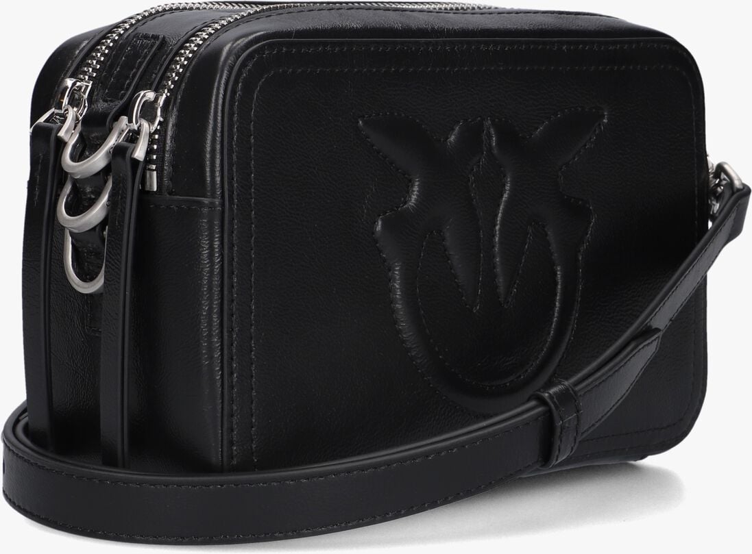 zwarte pinko schoudertas carrie camera bag