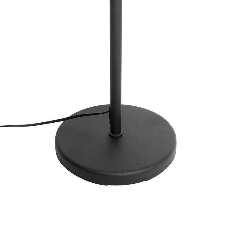 Vloerlamp zwart met zwarte kap en verstelbare arm - Ladas Deluxe