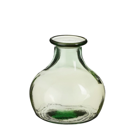 Vase Jayden en verre recyclé vert H.21 cm