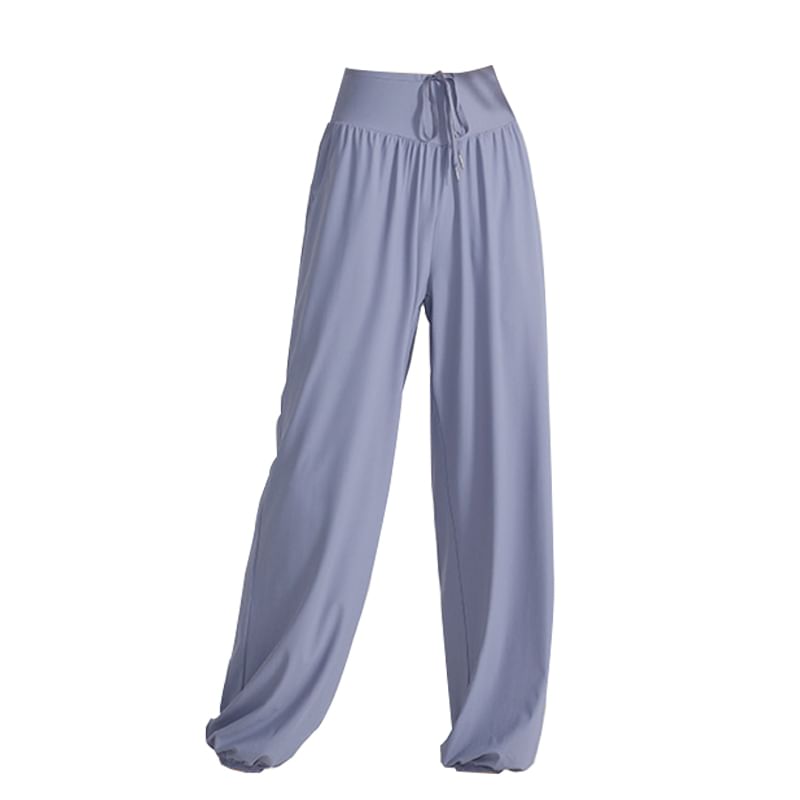 Claduodoe - Effen baggy yogabroek met trekkoord in de taille
