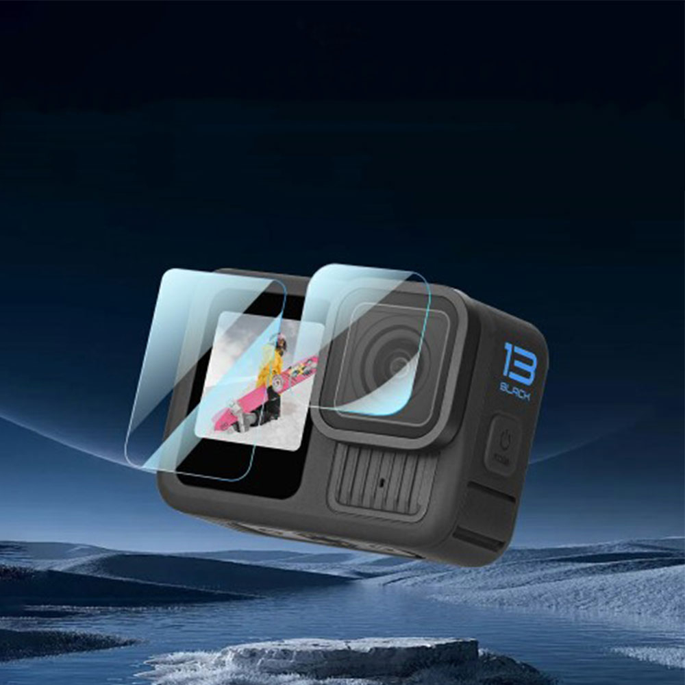 (3-tlg. Set) GoPro HERO13 Black Panzer Glas Display (1x Kamera / 1x Display) - Transparent