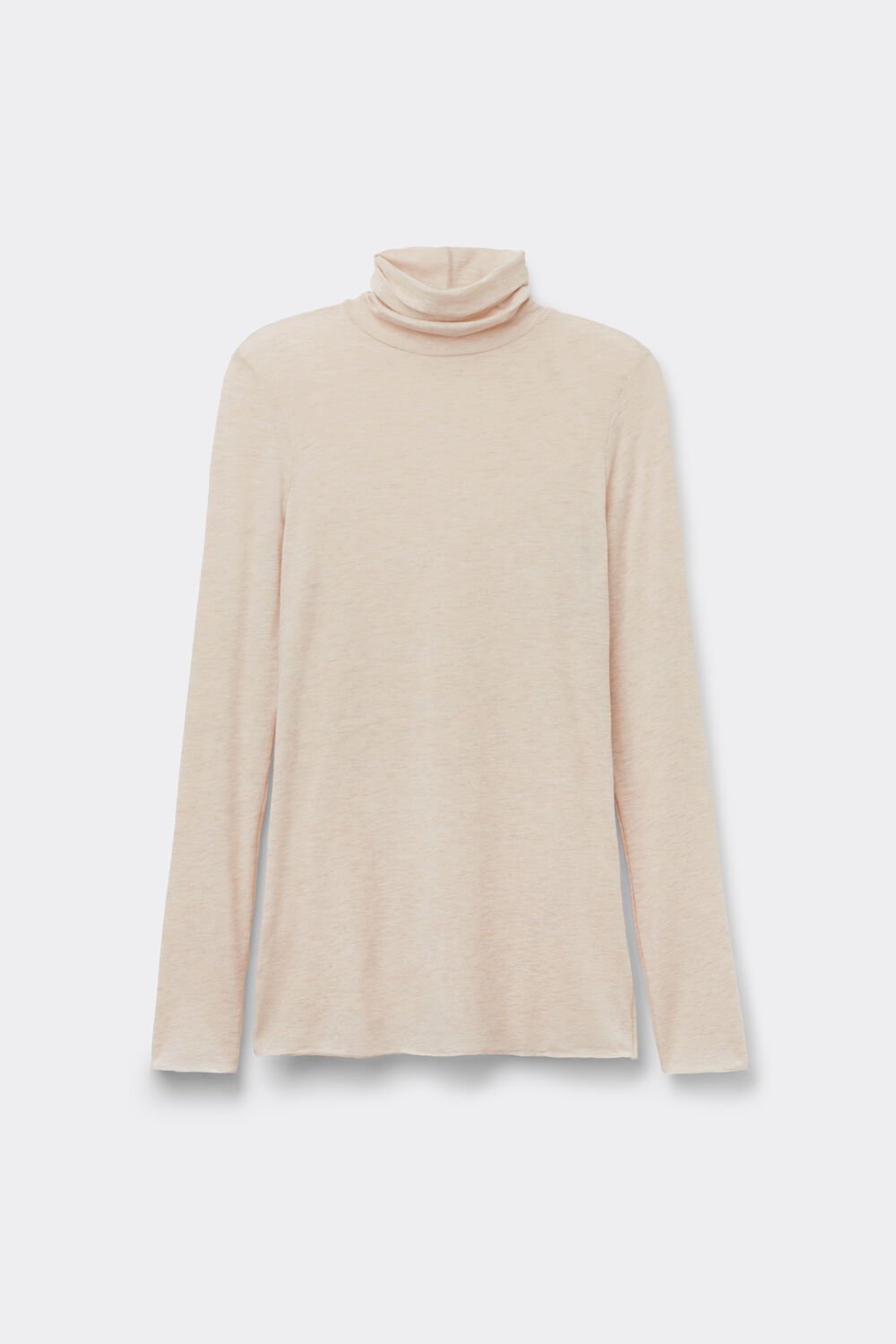 Blusa ultraleve de gola alta em modal e cashmere