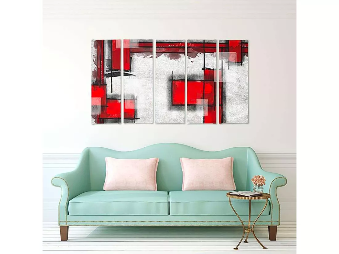 Tableau abstraction géométrique 5 - 150 x 100 cm
