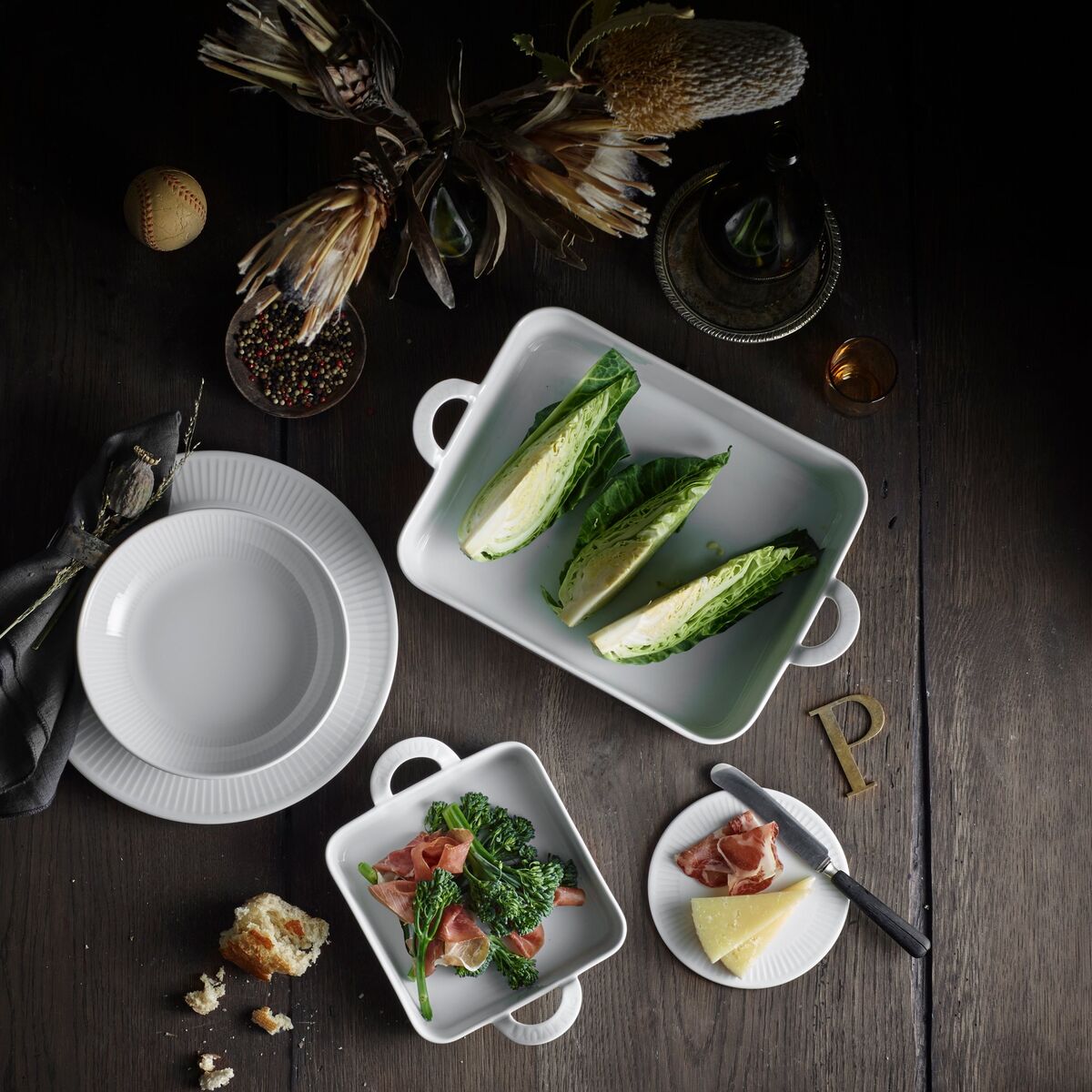 Gastronomi Toulouse Kvadratisk Fat Hvit 17,5 cm