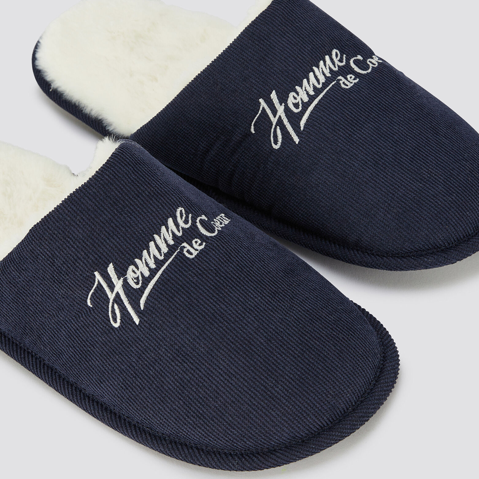 Chaussons à message Bleu foncé