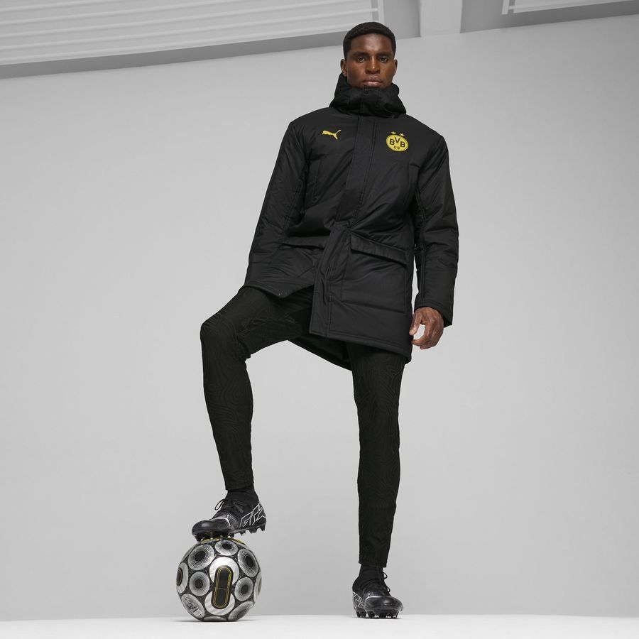 Dortmund Manteau d'Hiver - Noir/Faster Yellow
