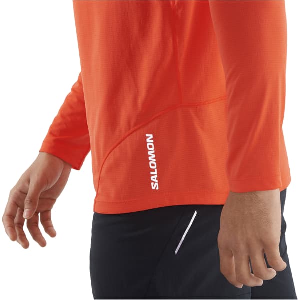 T-shirt trail SALOMON CROSS RUN LS TEE M CHERRY TOMATO