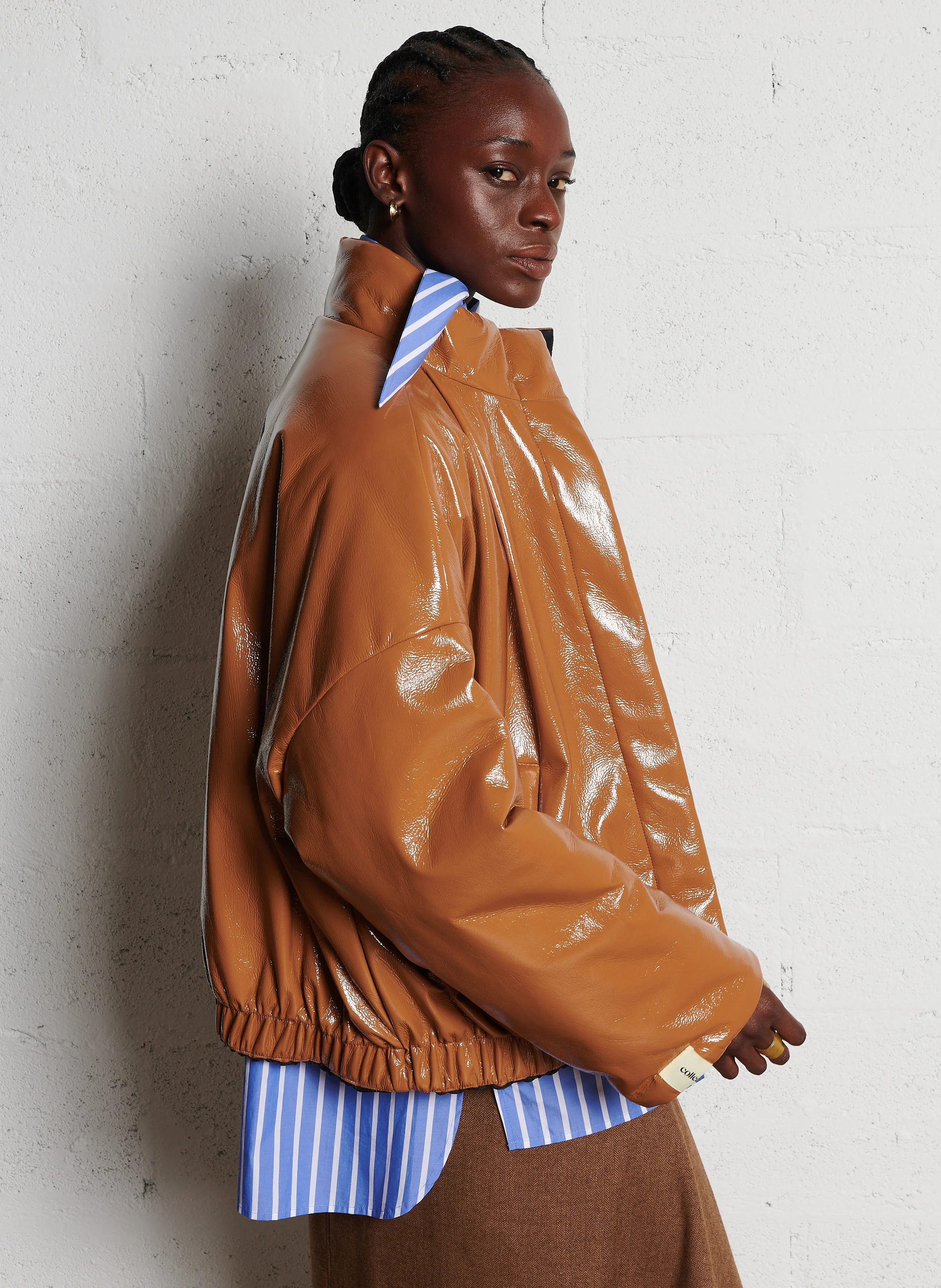 JAKARTA - Veste bomber col montant | Marron