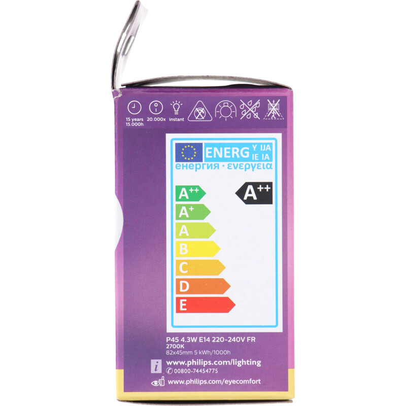 Philips Led fil kogel mat E14 40W