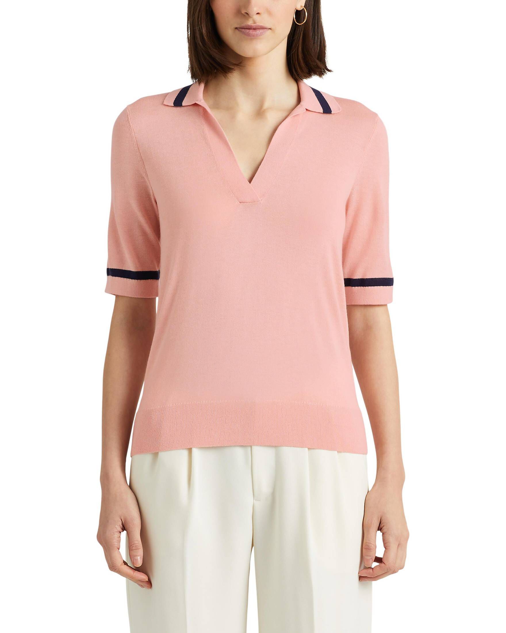 Lauren Ralph Lauren| Damen Kurzarmpullover mit Seide