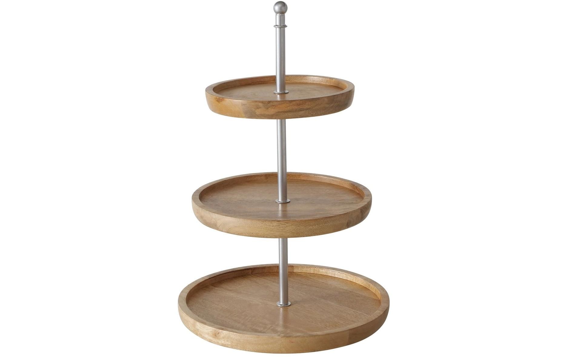 Etagere Wenlis, BraunEtagere aus Mangoholz