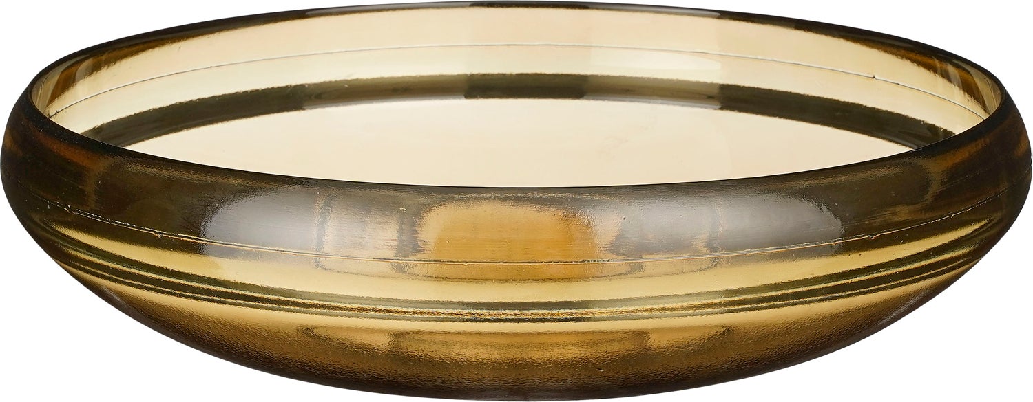 Mica Decorations serveerschaal Juul bruin D 35 H 9 cm