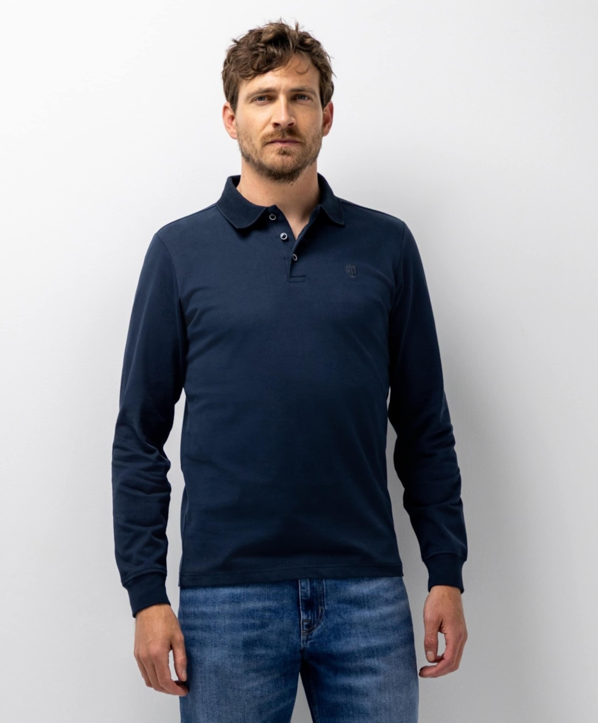State of Art Heren polo blauw