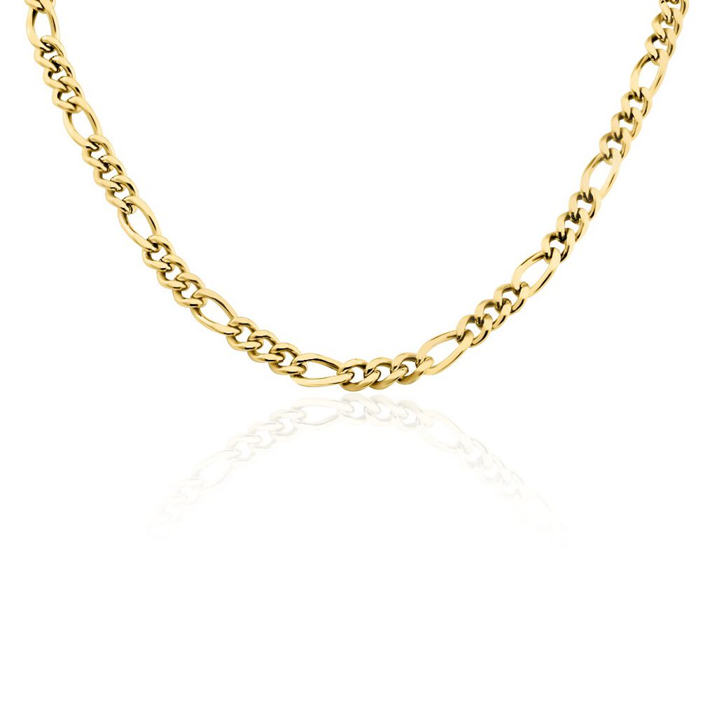 Collier Maille Acier Doré Virgil