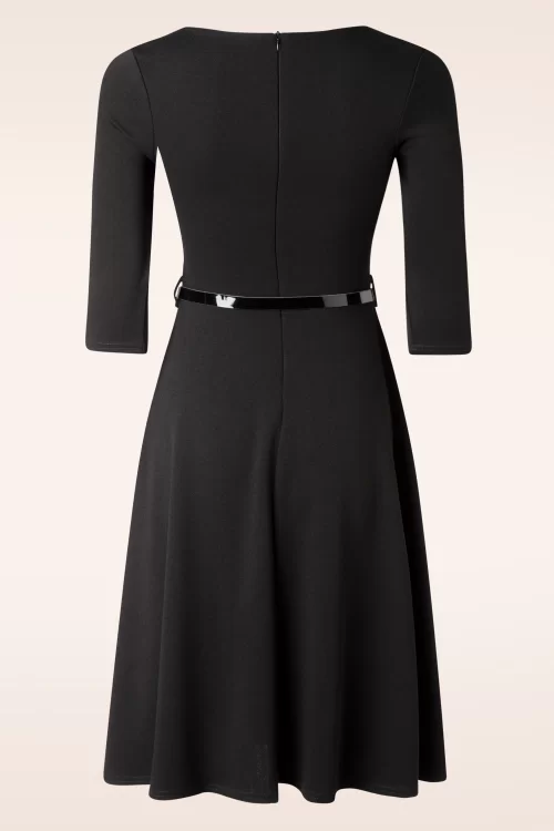 Vintage Chic for Topvintage Valery swing jurk in zwart