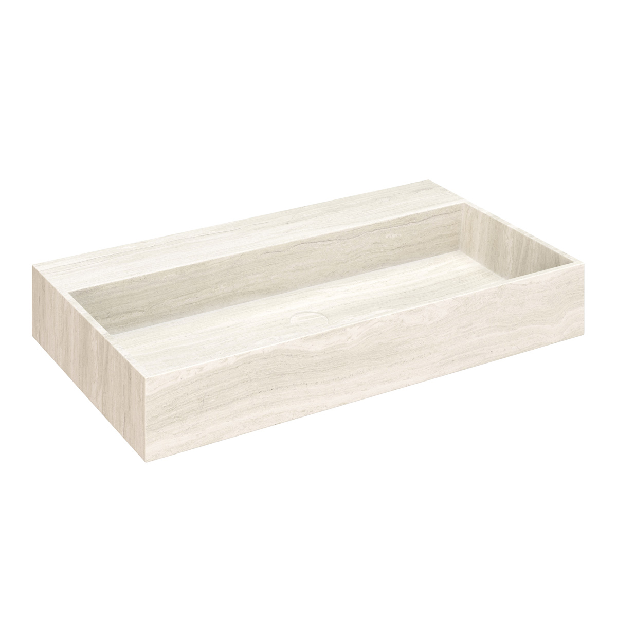 Fontana White Travertin badkamermeubel beach eiken 80cm zonder kraangat