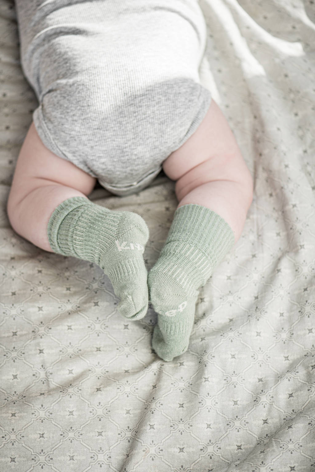 blijf-sokjes 12-18 mnd - set van 2 calming green/beige