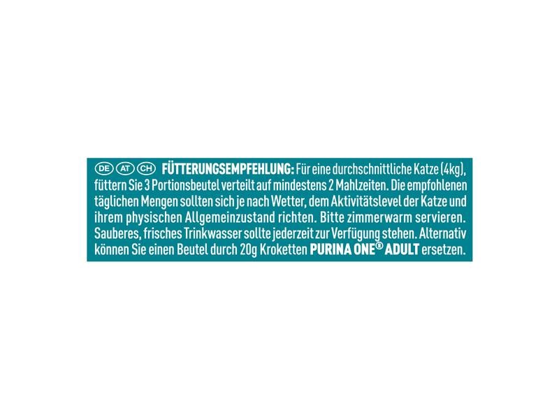 Purina ONE Nassfutter Adult Huhn, Hochseefisch, Rind & Lamm Alleinfuttermittel für ausgewachsene Katzen
