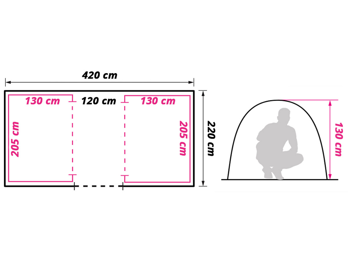 Obelink Napels 4 TC Vis-à-Vis tunneltent