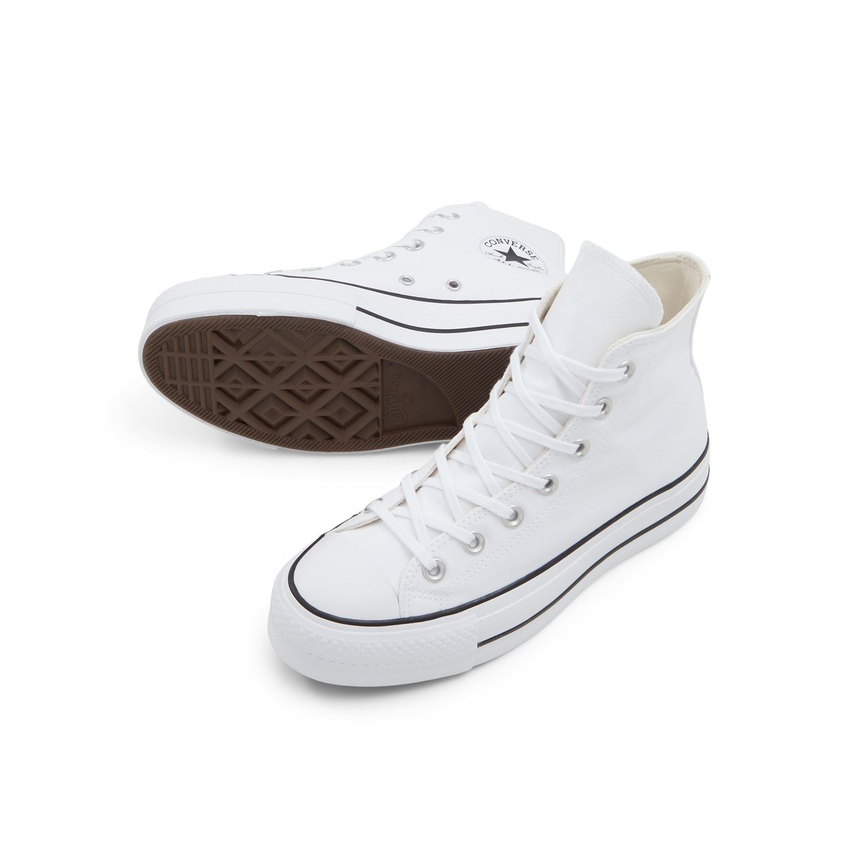 CONVERSE-Ctas_lift-hi-Baskets - Talon plat - Blanc