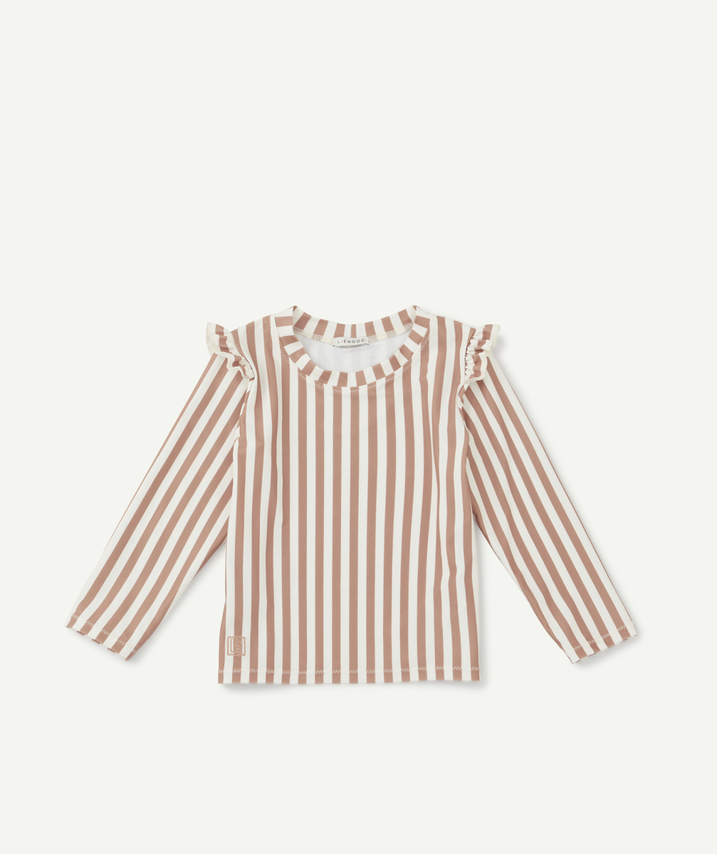LIEWOODT-SHIRT DE BAIN TENLEY BÉBÉ ANTI-UV RAYÉ BLANC ET TOSCANE