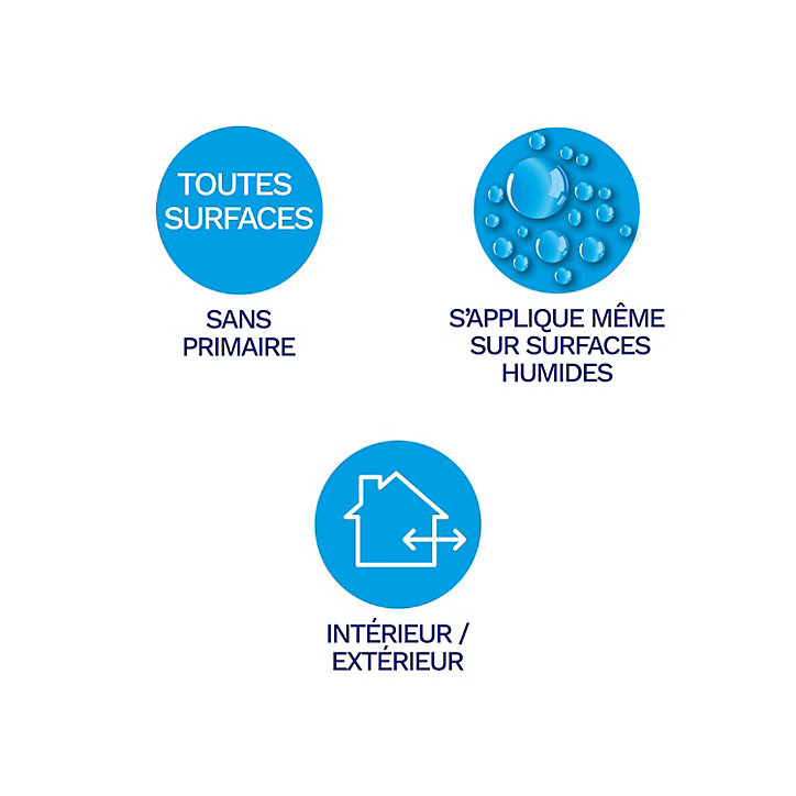 Membrane d'étanchéité Bostik Waterstop universel blanc 6 kg