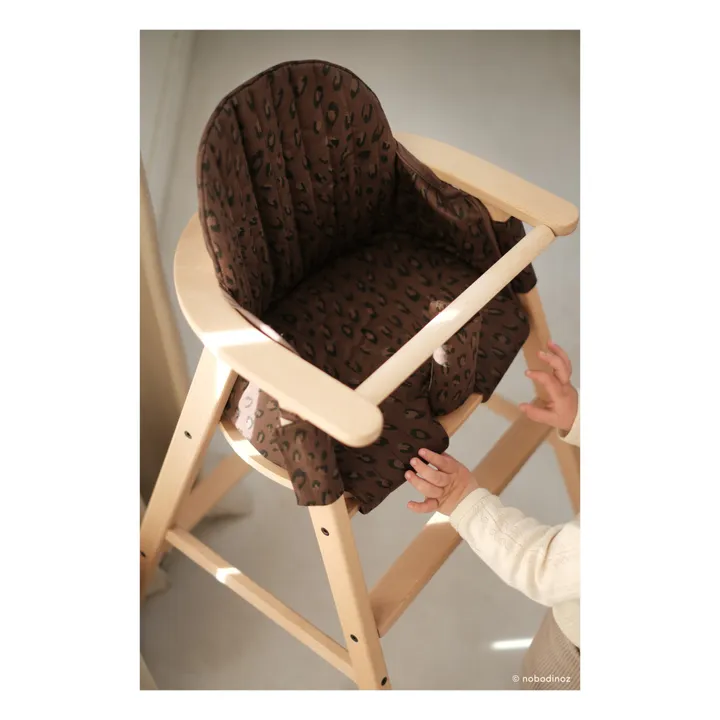 Nobodinoz Assise pour chaise haute Growing green | Léopard