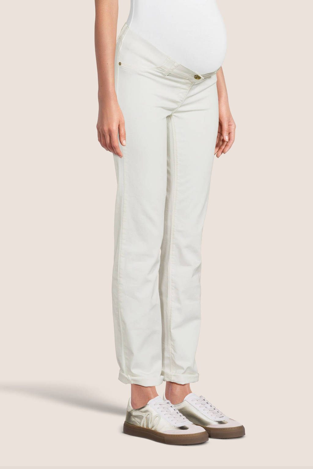 LOVE2WAIT low waist skinny broek Emerald wit