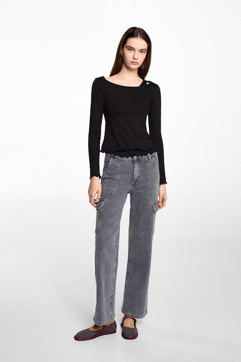 MANGO TEEN longsleeve zwart