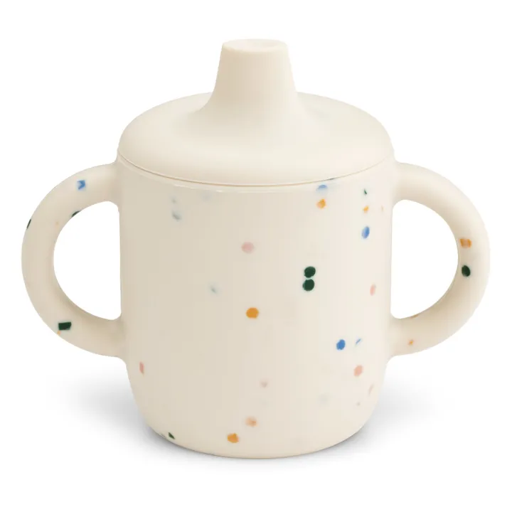 Liewood Tasse d'apprentissage Neil en silicone | Splash dots/Sea shell