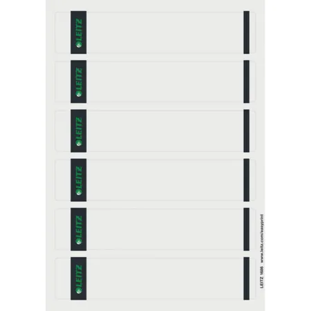 Leitz 16862085 Rückenschilder für Standard- und Hartpappe-Ordner, grau, 150 Stück