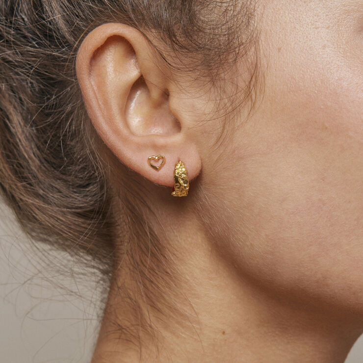 ENAMEL Copenhagen Studs, Organic Heart 925s/gp/m