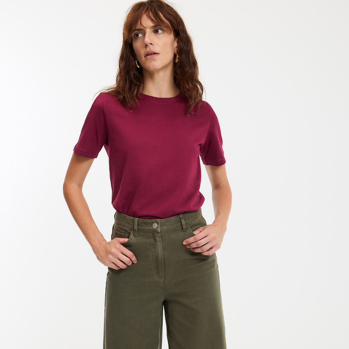 COLEÇÃO LA REDOUTE<br>Camiseta com gola redonda e mangas curtas