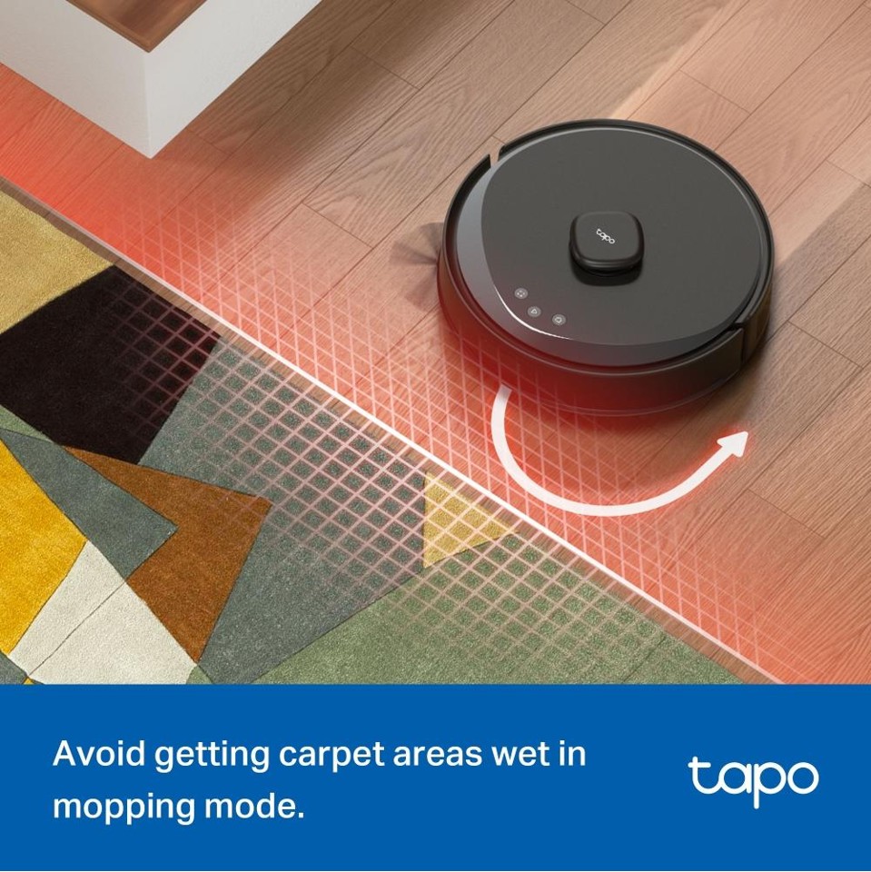TP-Link - Tapo RV30 Max Plus 5300Pa Hyper Suction Robot Vacuum & Mop + Smart Auto-Empty Dock