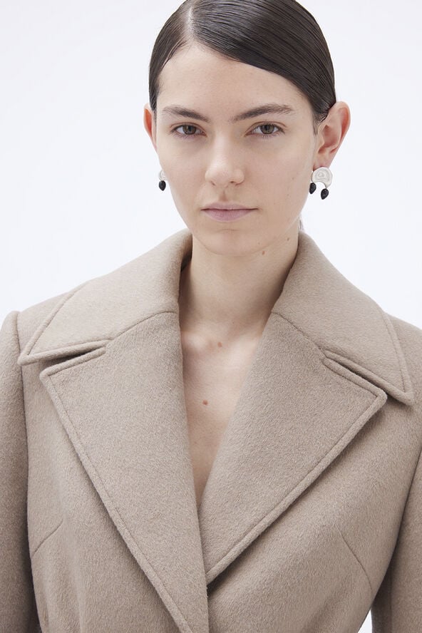 REMAIN Slim Fitted Coat Silver mink