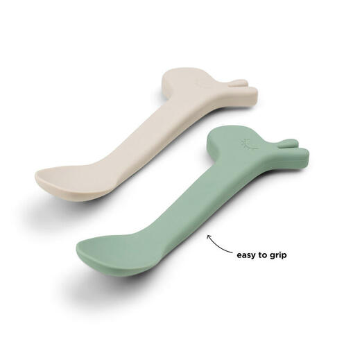 Lot de 2 Cuillères Silicone LALEE Vert - DONE BY DEER