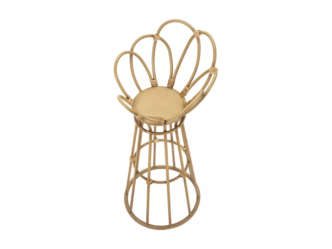 Porte-vase rond en métal marron Ø 28x62 cm