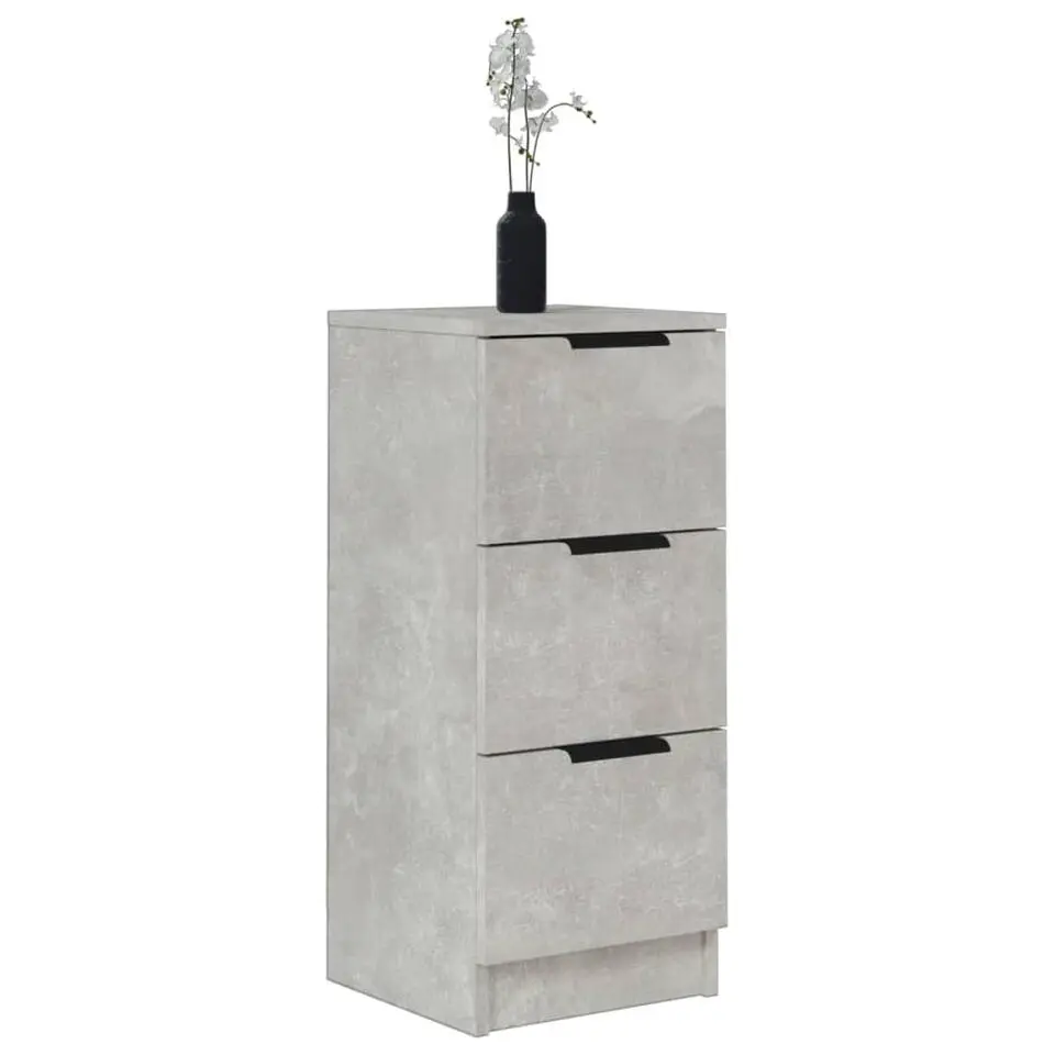 vidaXL - Dressoir - Grijs - Bewerkt hout - 2 stuks