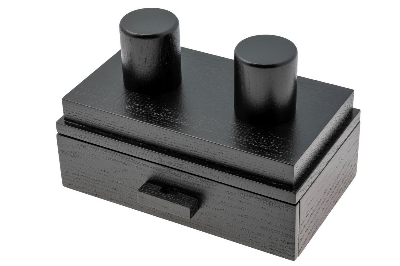 Holme & Hadfield Weekender Watch Display Case I4-Q5I3-XU9T Black, horloge display voor 2 stuks