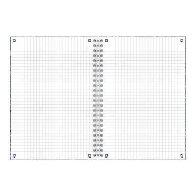 Oxford Floral - Carnet de notes à spirale - A5 - 120 pages - petits carreaux