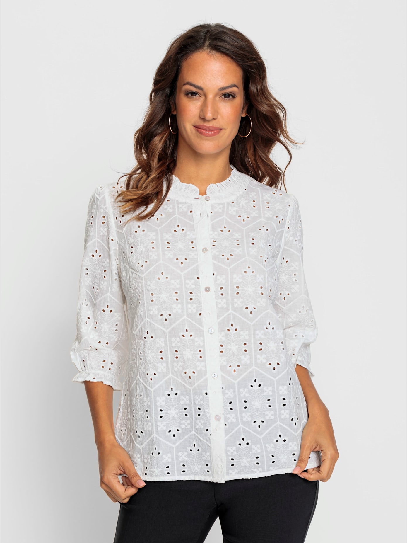 Chemisier superbe broderie de madère