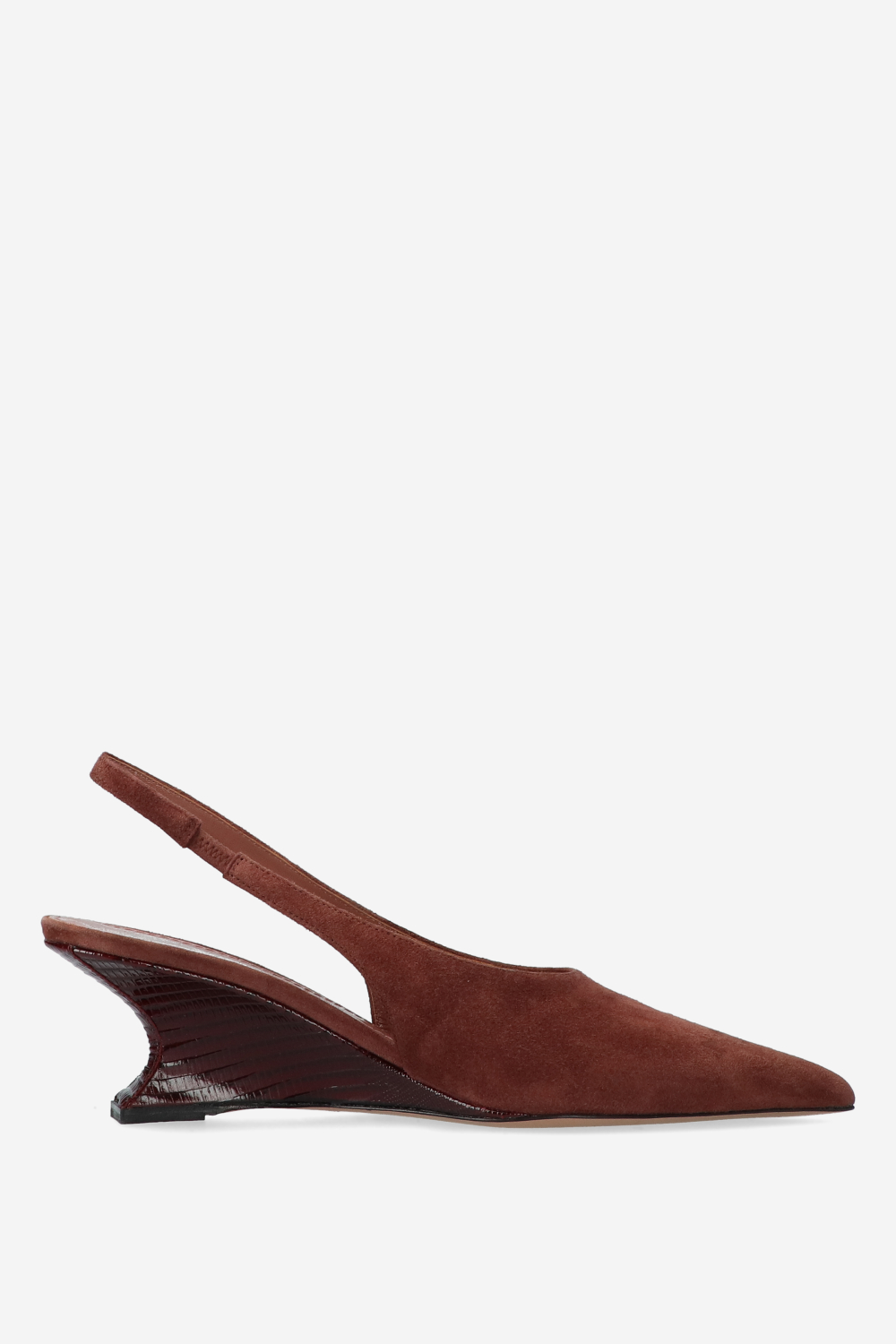 Nina suede printed lizard slingbacks