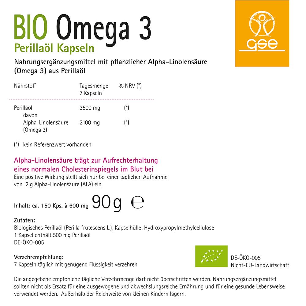 BIO Omega 3 Perillaöl