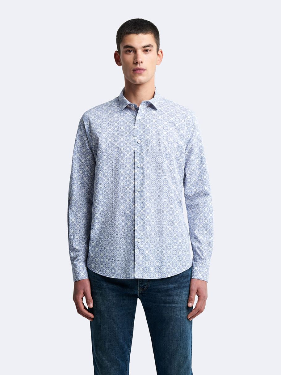 Chemise slim géométrique