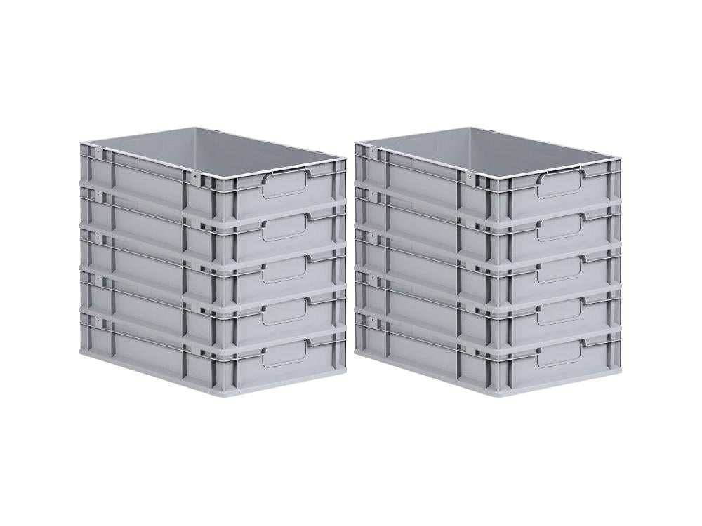 PROREGAL Eurobox Nextgen Economy Handgrepen Gesloten HxBxD 12 x 40 x 60 cm 23 Liter Euro Container Transportbox Stapelbak